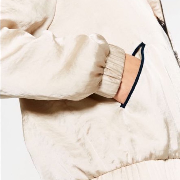 NWT Zara Kimono Satin Embroidered Bomber Jacket - Picture 5 of 8